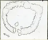 Rytterne sn, Västerås.
Teckning av R. Dybeck, föreställande fornlämning.