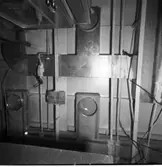 Carlskrona
Interiör av minfartyget Carlskrona, rör arrangemang i taken