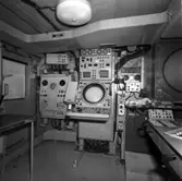 Piteå och Västerås
Interiörer av torpedbåtarna Piteå och Västerås.\\Styrmaskin, SLC, maskinrum och bryggan.