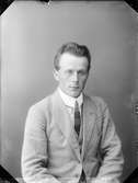 Ateljéporträtt - Ivar Pettersson från Masugnen, Harg socken, Uppland 1923