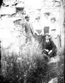 Tre damer och två herrar, Lillhärad ca 1910.