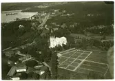 Skinnskatteberg sn, Skinnskattebergs kn, Skinnskattebergs samhälle.
Flygfoto över Skinnskattebergs samhälle, 1922.