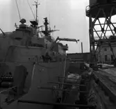 Carlskrona
Exteriör av minfartyget Carlskrona, lyftkran