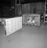 Arbetsstycke i provugn i svetsverkst.