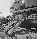 Asbetsarbete ombord på isbrytare Thule