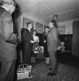 Bertil Blomstergren avtackas av marinen och Karlskrona kommun