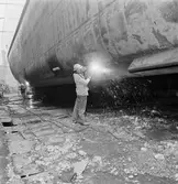 Arbetsbilder i botten på Baltic Press