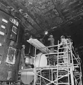 Arbetsbilder i botten på Baltic Press