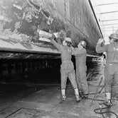 Arbetsbilder i botten på Baltic Press