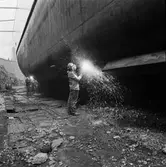 Arbetsbilder i botten på Baltic Press