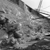 Isförhållande kring fiskebåtar i dockorna