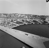 Översiktsbild av civila båtar i dockorna 1-5