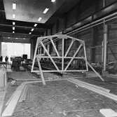 Spantresning på bädden til  Stridsbåt 90 S i plastv.