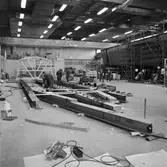 Spantresning på bädden til  Stridsbåt 90 S i plastv.