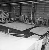 RIbbspantformen på bädden till stridsbåt 90 S i plastverkstan