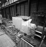 Arbetsställningar kring M74 Kullen i skrovhallen