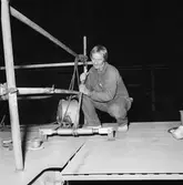 Arbetsbilder i skrovhallen