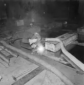 Arbetsbilder i skrovhallen