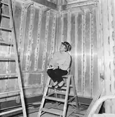 Arbetsbilder i skrovhallen