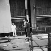 Kungens o Drottningens besök å varvet samt provtur med Norska Sesen