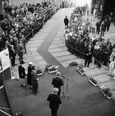 Kungens o Drottningens besök å varvet samt provtur med Norska Sesen