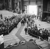 Kungens o Drottningens besök å varvet samt provtur med Norska Sesen