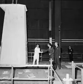 Kungens o Drottningens besök å varvet samt provtur med Norska Sesen