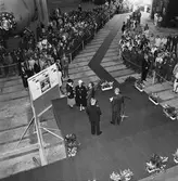 Kungens o Drottningens besök å varvet samt provtur med Norska Sesen