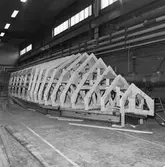 Spantresning till stridsbåt CG13 i plastverkstan