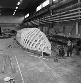 Spantresning till stridsbåt CG13 i plastverkstan