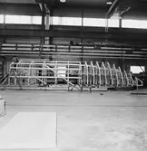 Spantresning till stridsbåt CG13 i plastverkstan