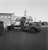 Lyft av tågfronter till lastbil