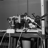 Provbänk till smörjoljepumpar maskinverkst.