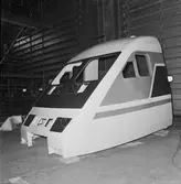 Tågfronten till högh. hetståg i plastverkst.