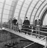 VD Hans Hedman med besökande å varvet