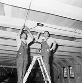 Städning av repsl.banan inför festen