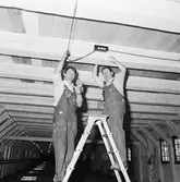 Städning av repsl.banan inför festen