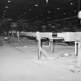 Arbete med bostadsplattformar till oljerigg och lyft till pråm för transport