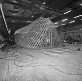 Ribbspantformen på bädden till Singapore fartyget