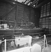 Ext o int av kaparen i skrovhallen