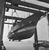 Sjösättning av PTRB. Kaparen