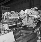 Motor till Singapore fartygen i maskinverkst.