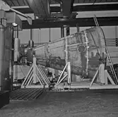 Akterstäv till Ubåten A19 i svarv maskinverkstan