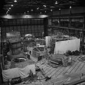 Ubåtssektioner till A19 ubåten i plåt och skrovhallen