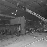 Rivning av 100 Tons pressen i plåtverkst.