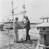 Invigning av kölhalningsbron efter rep