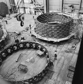 Arbete med masugn till SSAB i skrovhallen