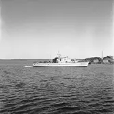 M 63 under gång till sjöss (provtur)