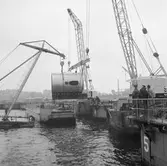 Ub U 4 i docka sektion till skrovet (lyft)