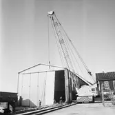 Sjösättning bordlyftning av gavel på minsv.skjulet